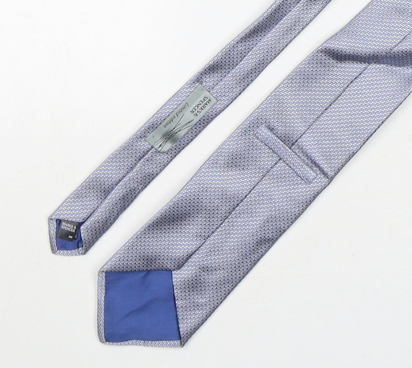 Marks and Spencer Mens Multicoloured Geometric Silk Pointed Tie One Size