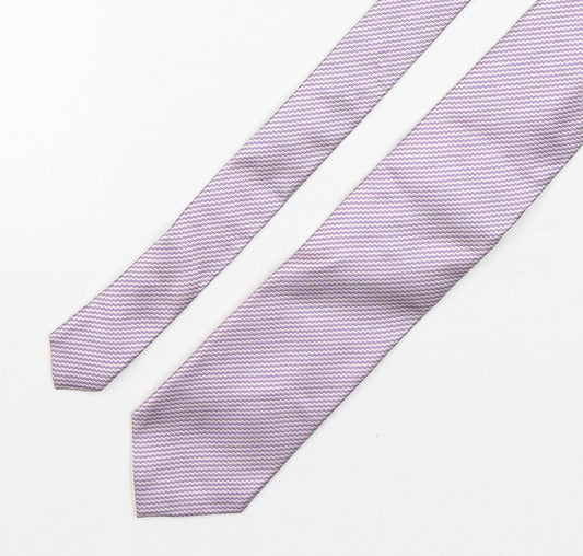 The Savile Row Company Mens Pink Geometric Silk Pointed Tie One Size