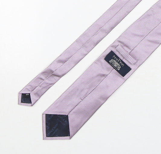 The Savile Row Company Mens Pink Geometric Silk Pointed Tie One Size