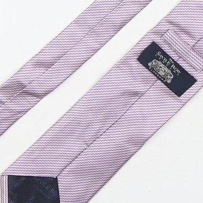 Mens The Savile Row Company Pink Geometric  Pointed Tie