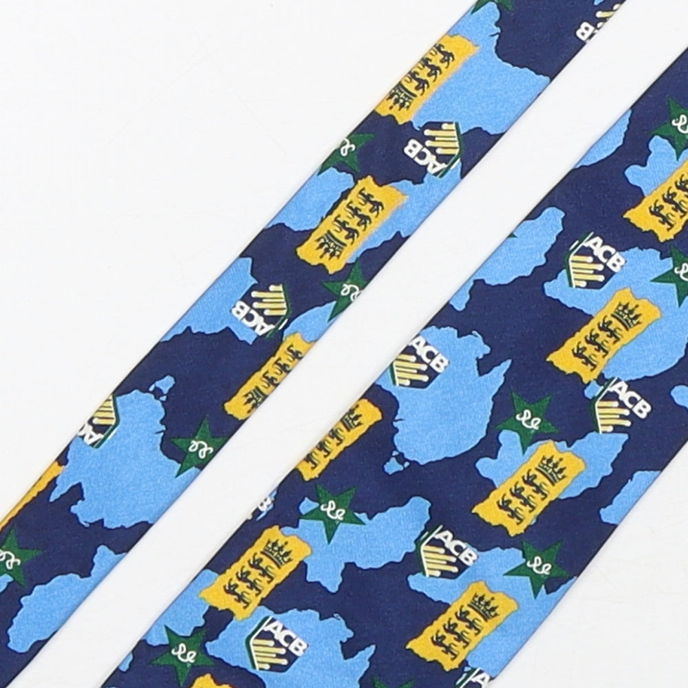 Toye, Kenning & Spencer  Mens Multicoloured Geometric Polyester Pointed Tie One Size - England Australia Pakistan Cricket