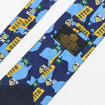 Toye, Kenning & Spencer  Mens Multicoloured Geometric Polyester Pointed Tie One Size - England Australia Pakistan Cricket