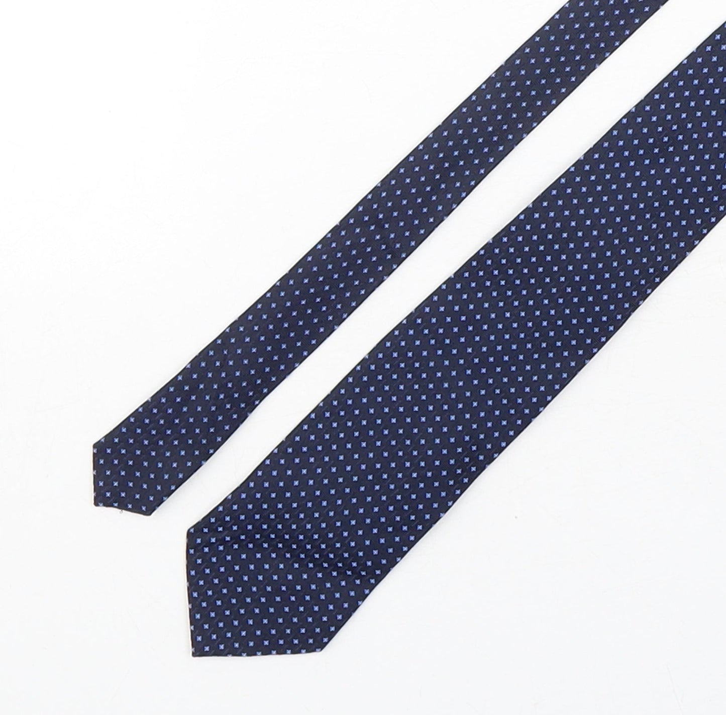 Skopes Mens Blue Geometric Silk Pointed Tie One Size