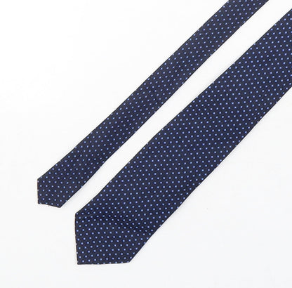 Skopes Mens Blue Geometric Silk Pointed Tie One Size