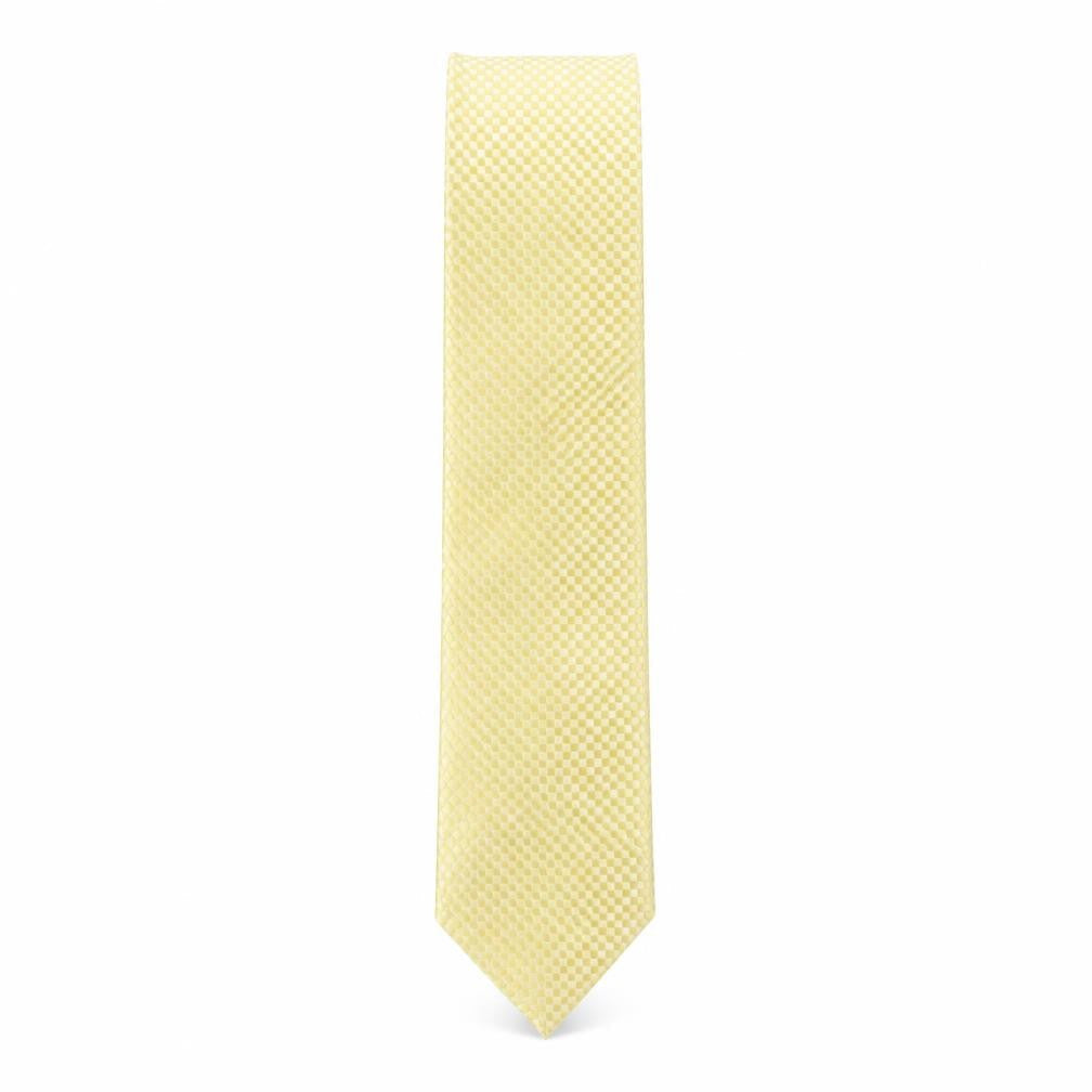 Mens Voeut Yellow Plaids & Checks  Pointed Tie