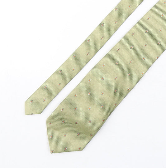 Sette & Bello  Mens Multicoloured Geometric Silk Pointed Tie One Size