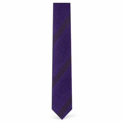 Front view of Gabriele Paoletti men’s purple geometric silk pointed tie one size