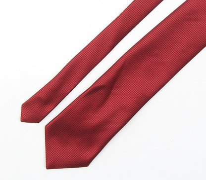 Marks and Spencer Mens Red Grenadine Polyester Pointed Tie One Size