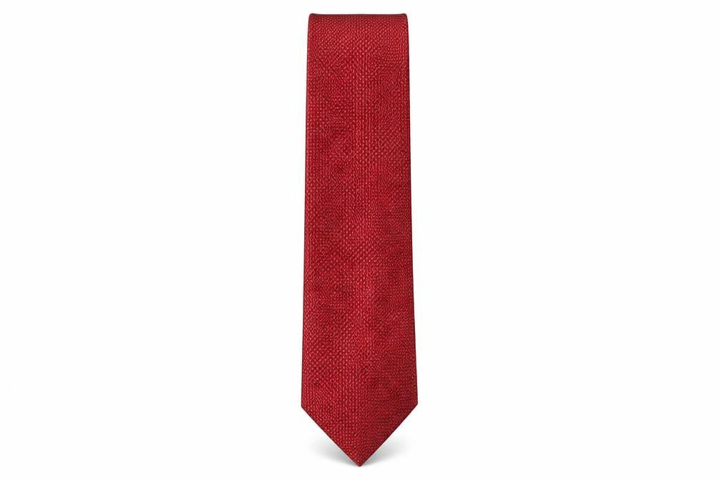Mens Marks and Spencer Red Grenadine  Pointed Tie