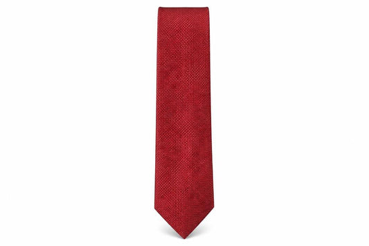 Front view of Marks & Spencer men’s red grenadine polyester pointed tie one size