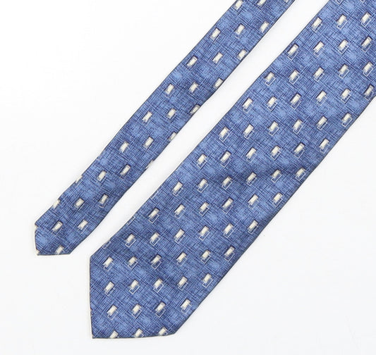 Marks and Spencer Mens Multicoloured Plaids & Checks Silk Pointed Tie One Size