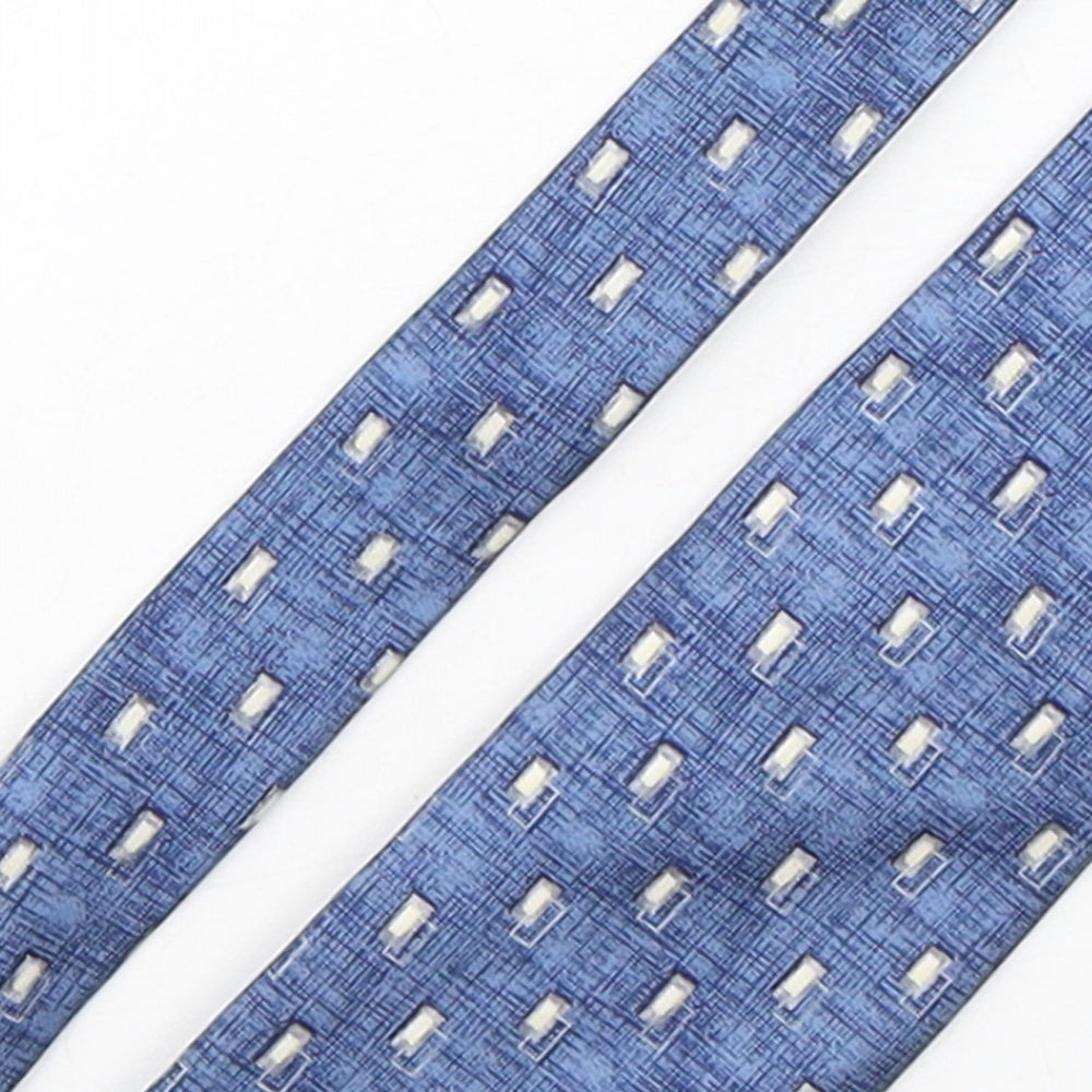 Marks and Spencer Mens Multicoloured Plaids & Checks Silk Pointed Tie One Size