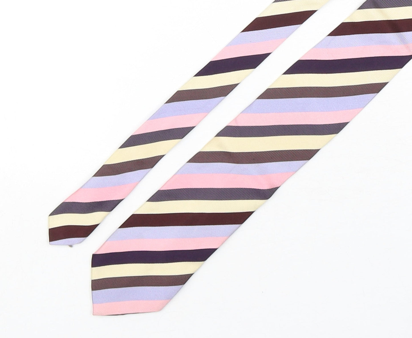 Mens Collezione Multicoloured Striped  Pointed Tie