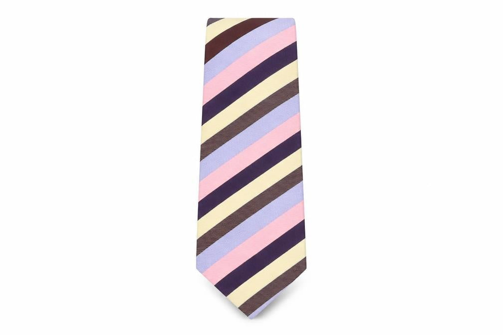 Mens Collezione Multicoloured Striped  Pointed Tie