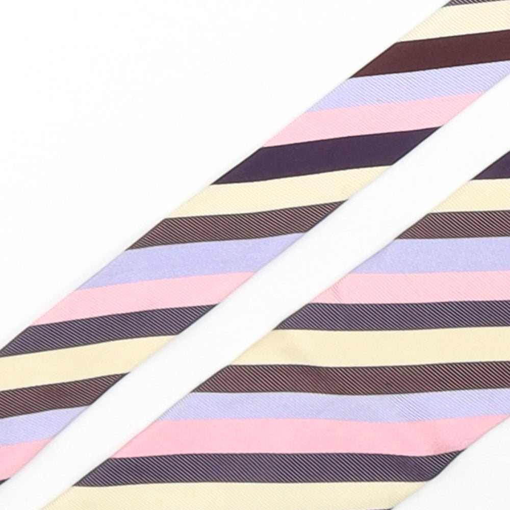 Mens Collezione Multicoloured Striped  Pointed Tie