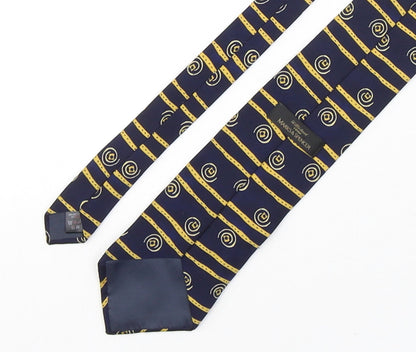 Marks and Spencer Mens Multicoloured Striped Polyester Pointed Tie One Size