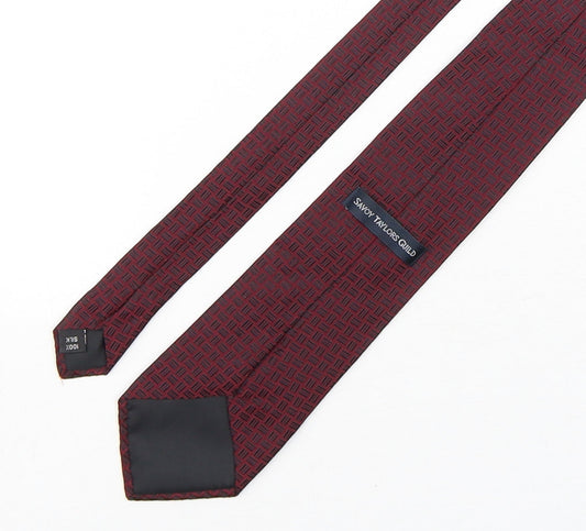 Savoy Taylors Guild Mens Multicoloured Geometric Silk Pointed Tie One Size