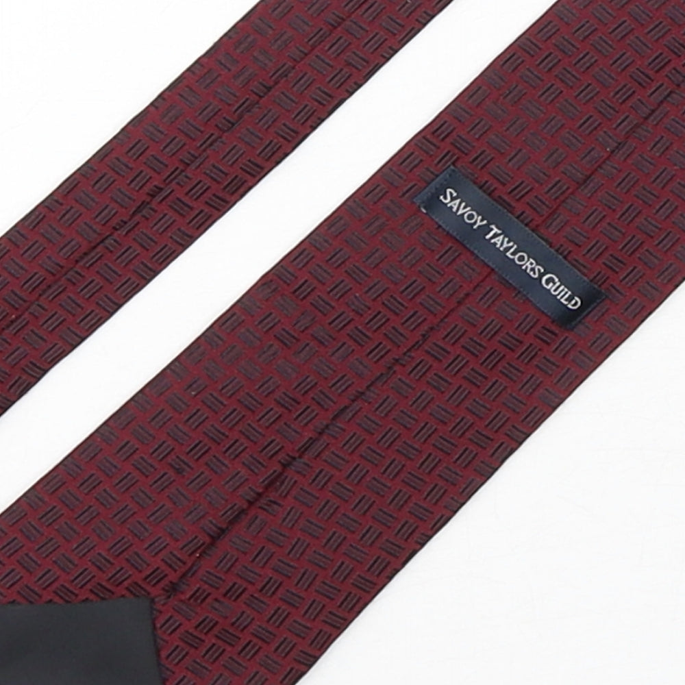 Savoy Taylors Guild Mens Multicoloured Geometric Silk Pointed Tie One Size