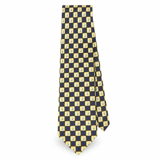 Front view of Charles men’s multicoloured plaids & checks silk pointed tie one size