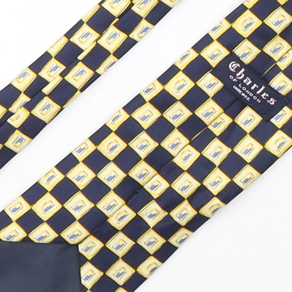 Charles Mens Multicoloured Plaids & Checks Silk Pointed Tie One Size