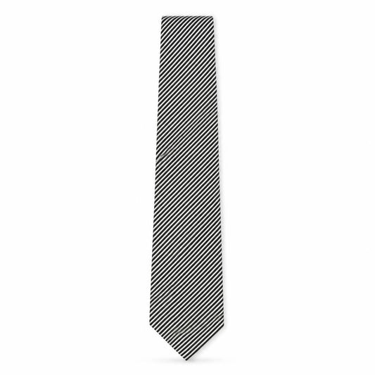 Front view of Voeut men’s multicoloured striped polyester pointed tie one size