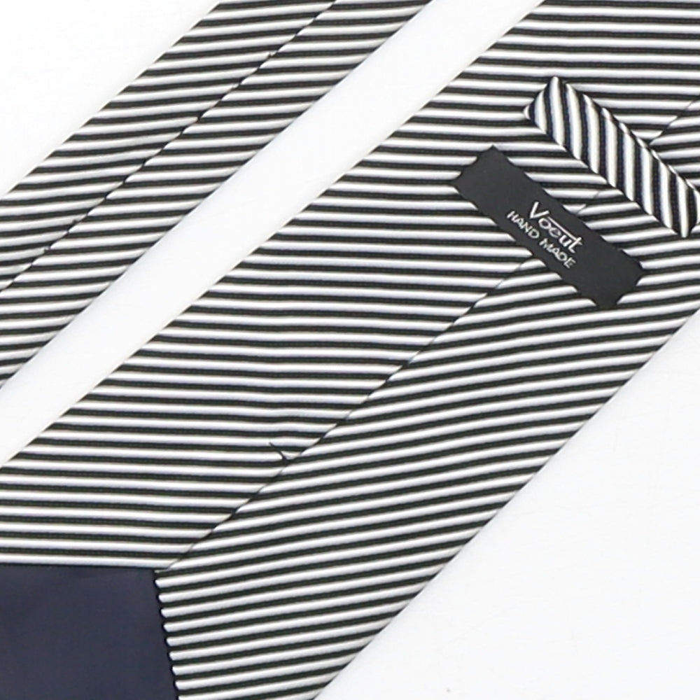 Voeut Mens Multicoloured Striped Polyester Pointed Tie One Size