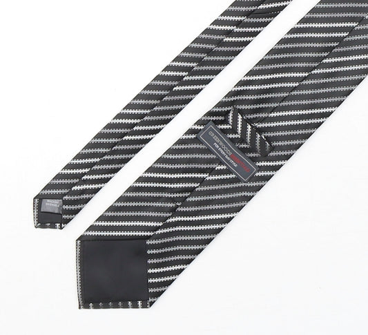 Greenwoods Mens Multicoloured Striped Polyester Pointed Tie One Size