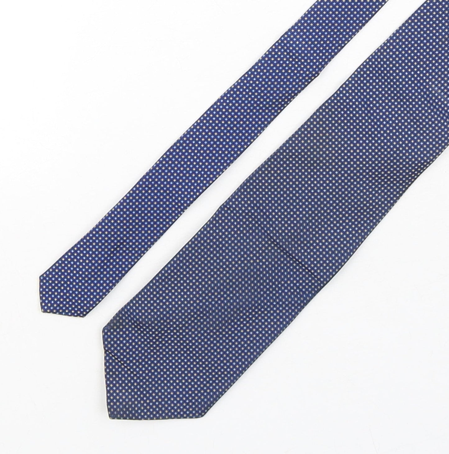 Marks and Spencer Mens Multicoloured Plaids & Checks Silk Pointed Tie One Size