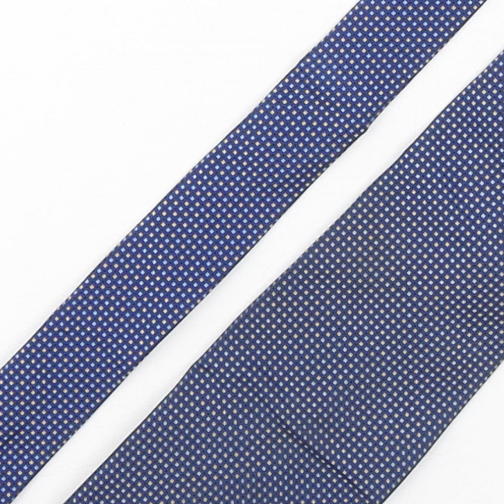 Marks and Spencer Mens Multicoloured Plaids & Checks Silk Pointed Tie One Size