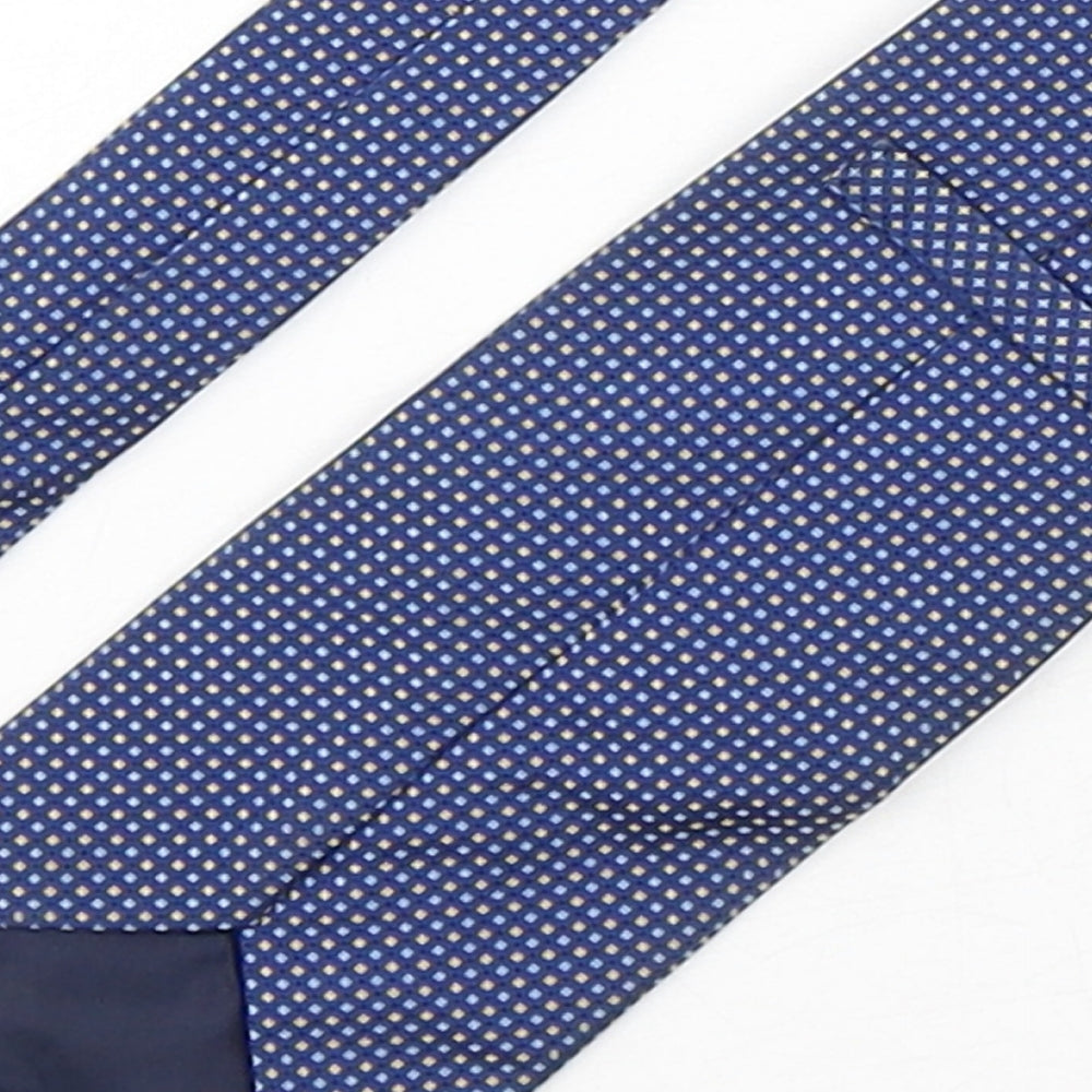 Marks and Spencer Mens Multicoloured Plaids & Checks Silk Pointed Tie One Size