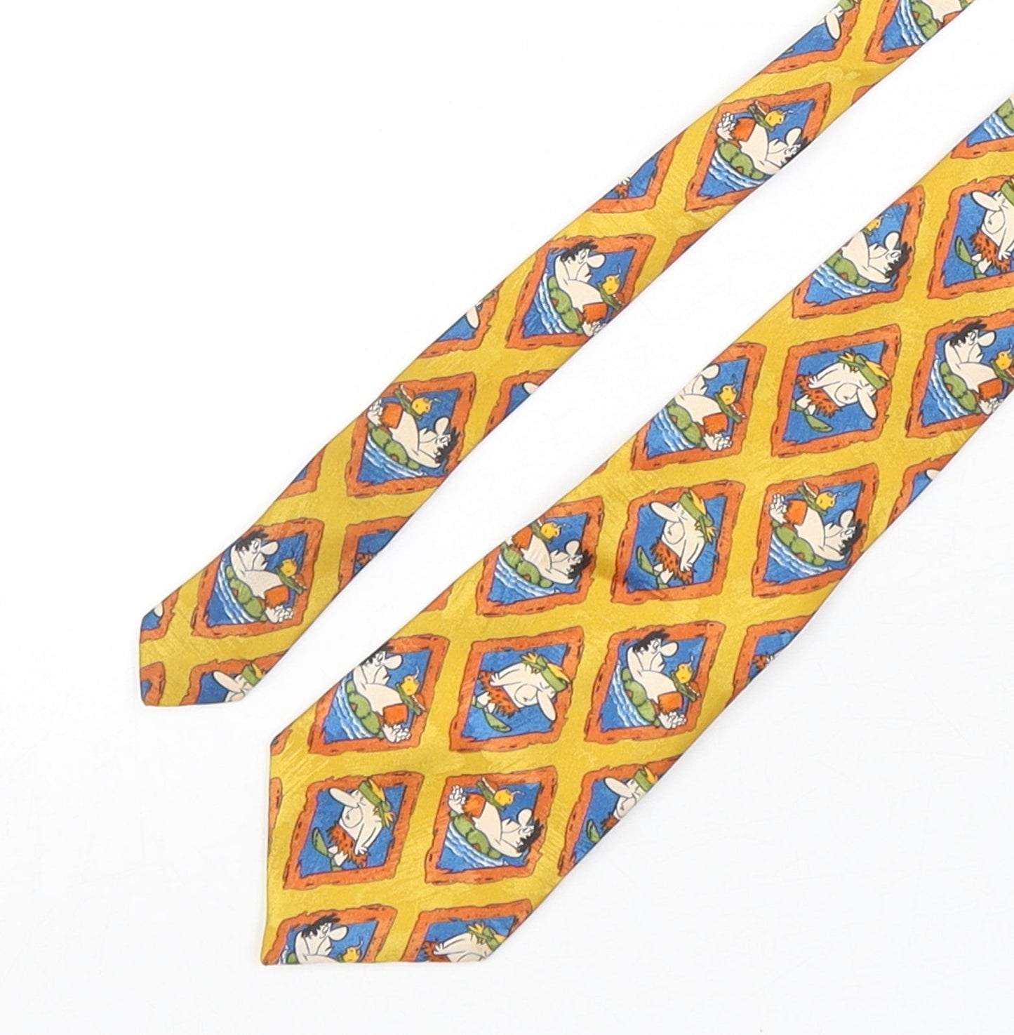Mens CandA Multicoloured Geometric  Pointed Tie