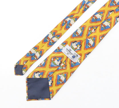 Mens CandA Multicoloured Geometric  Pointed Tie