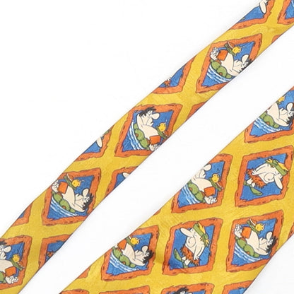 Mens CandA Multicoloured Geometric  Pointed Tie