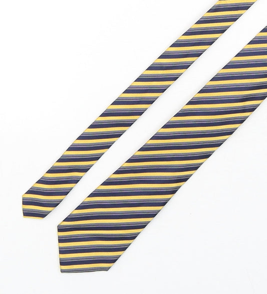Michelsons Mens Multicoloured Striped Silk Pointed Tie One Size