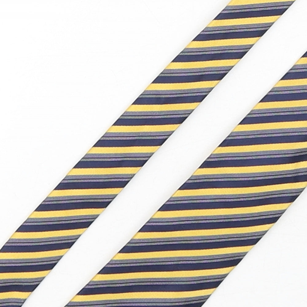 Michelsons Mens Multicoloured Striped Silk Pointed Tie One Size