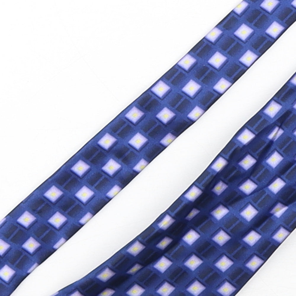 Mens Ciro Citterio Blue Plaids & Checks  Pointed Tie