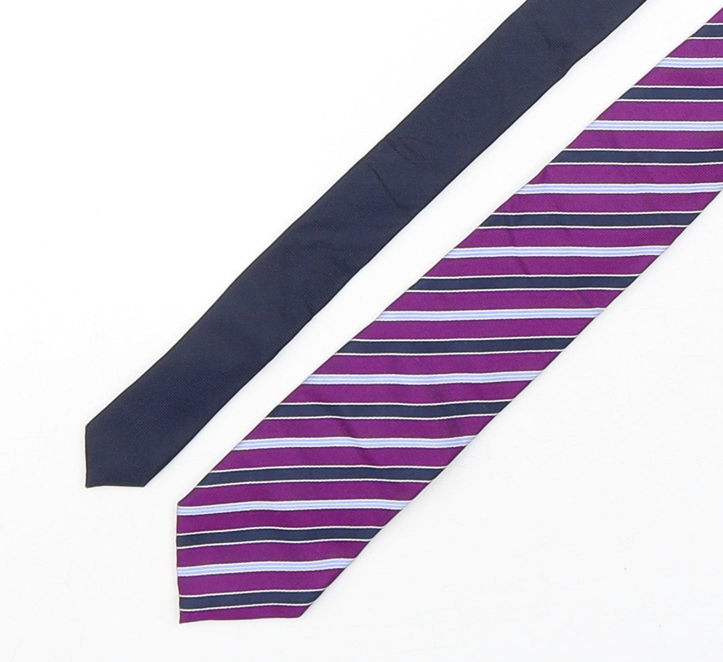 Michaelis Mens Multicoloured Striped Silk Pointed Tie One Size