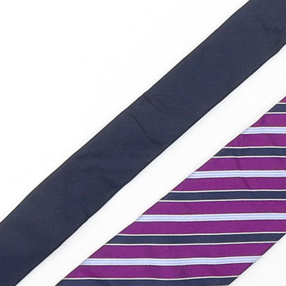Michaelis Mens Multicoloured Striped Silk Pointed Tie One Size