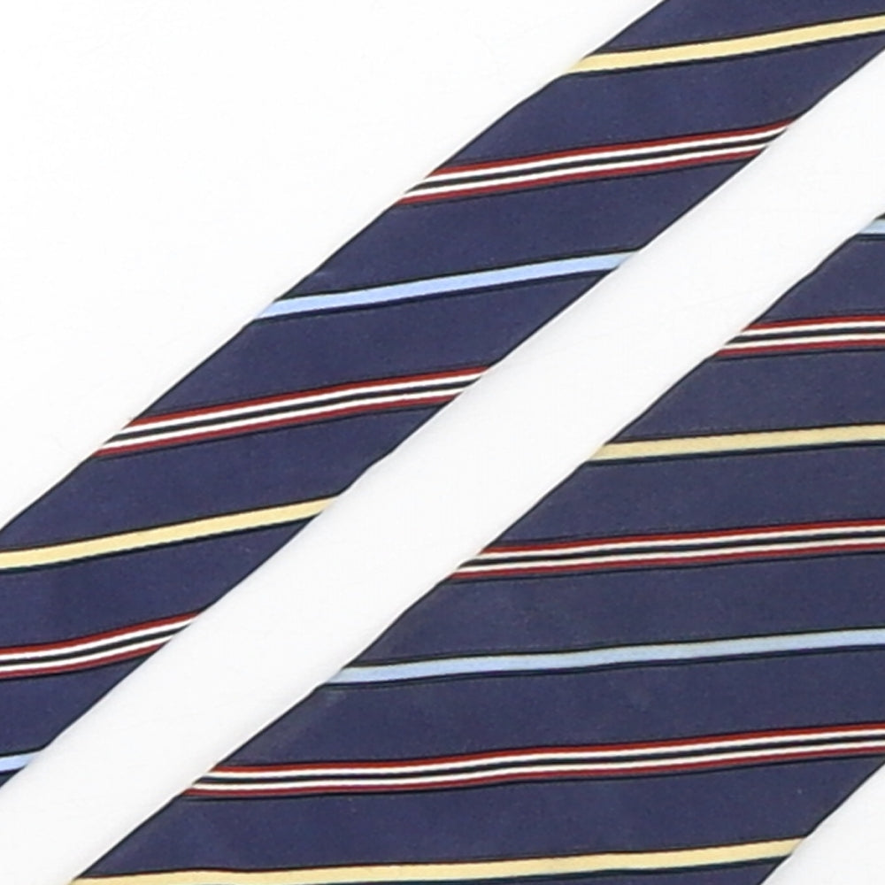 Marks and Spencer Mens Multicoloured Striped Silk Pointed Tie One Size