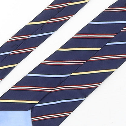 Marks and Spencer Mens Multicoloured Striped Silk Pointed Tie One Size