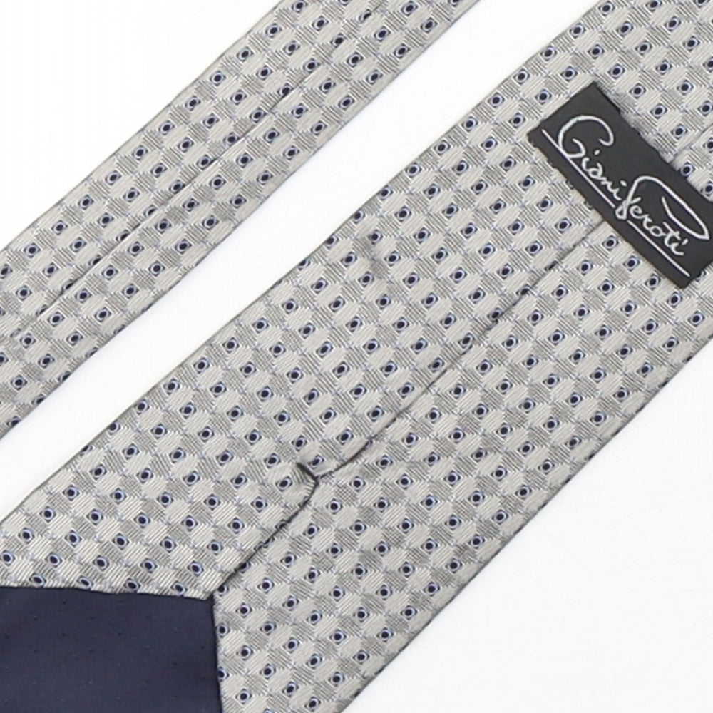 Gioni Feroti Mens Multicoloured Geometric Silk Pointed Tie One Size