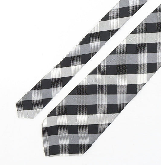 Mens Cezan Multicoloured Plaids & Checks  Pointed Tie