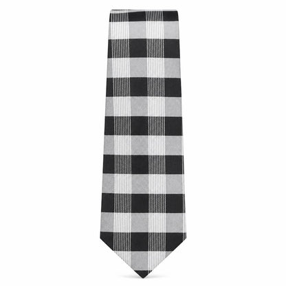 Mens Cezan Multicoloured Plaids & Checks  Pointed Tie