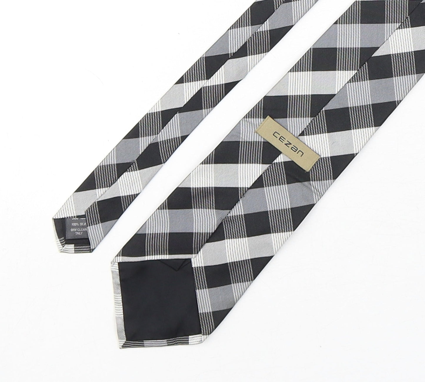 Mens Cezan Multicoloured Plaids & Checks  Pointed Tie