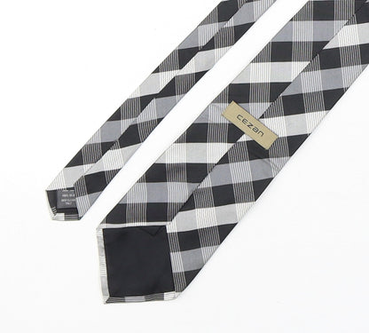 Mens Cezan Multicoloured Plaids & Checks  Pointed Tie