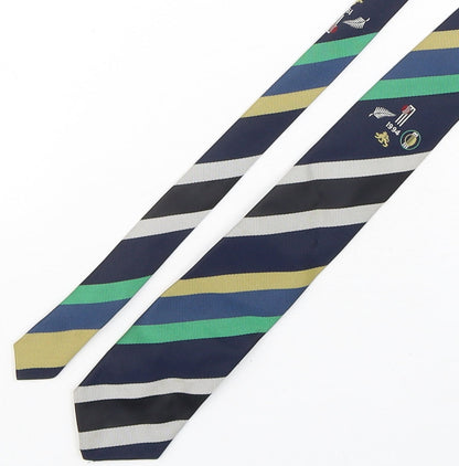 The Official Tour Tie Mens Multicoloured Striped Polyester Pointed Tie One Size - New Zealand & South Africa Cricket tour