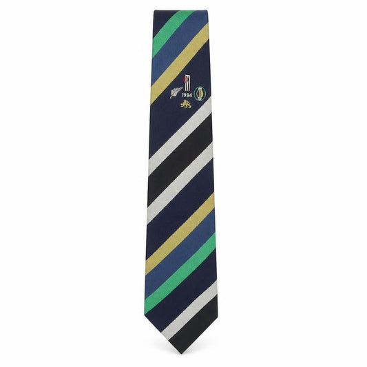 Front view of The Official Tour Tie men’s multicoloured striped polyester pointed tie one size - new zealand & south africa