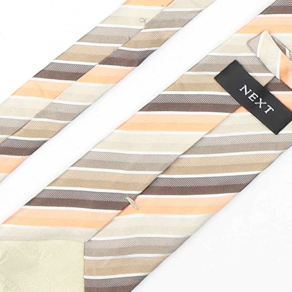 NEXT Mens Multicoloured Striped Silk Pointed Tie One Size