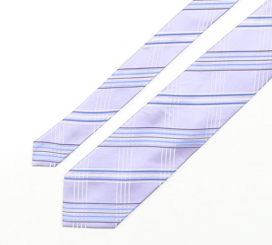 Osborne Mens Multicoloured Plaids & Checks Silk Pointed Tie One Size