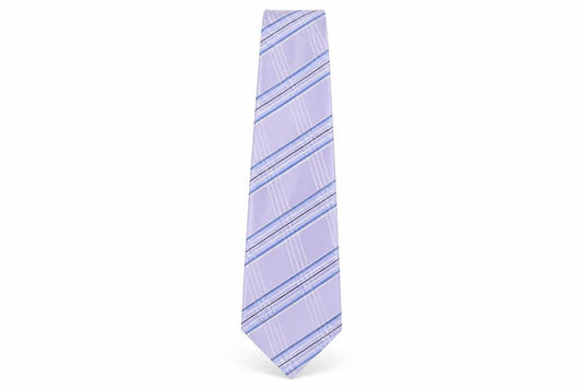 Front view of Osborne men’s multicoloured plaids & checks silk pointed tie one size